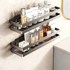 Estante de baño de acero inoxidable sin taladrar