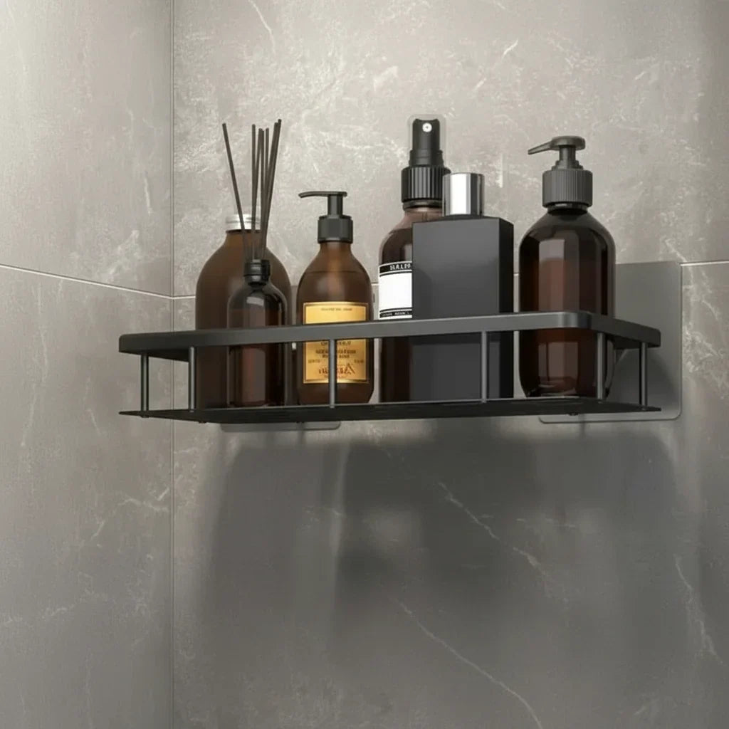 Estantería adhesiva para baño sin taladro, organizador de ducha de acero inoxidable para champú y jabón