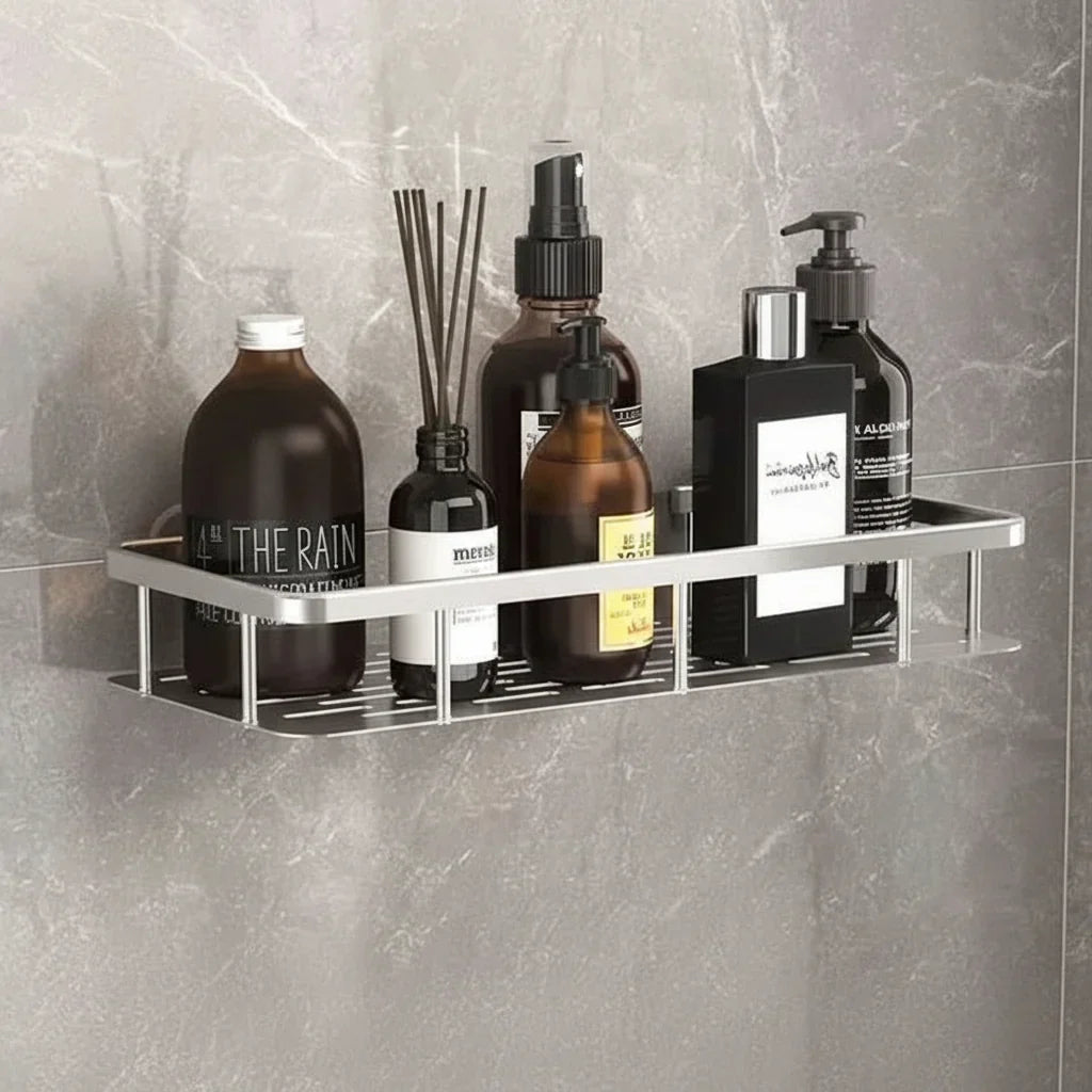 Estantería adhesiva para baño sin taladro, organizador de ducha de acero inoxidable para champú y jabón