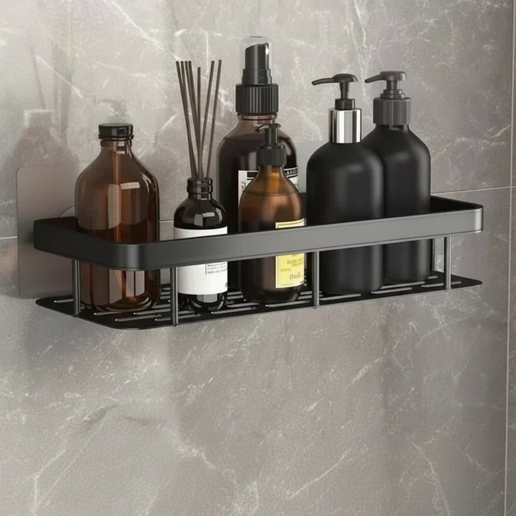 Estantería adhesiva para baño sin taladro, organizador de ducha de acero inoxidable para champú y jabón