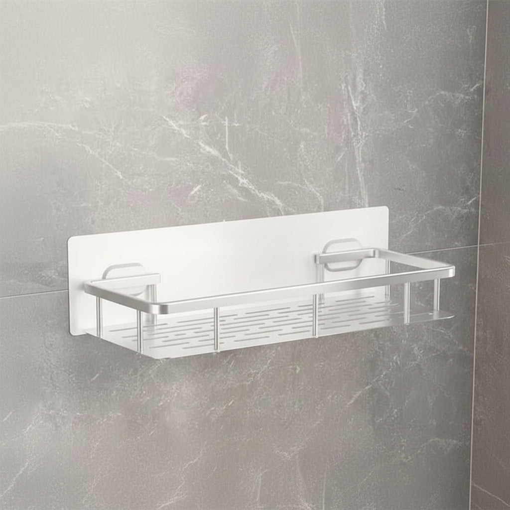 Estantería adhesiva para baño sin taladro, organizador de ducha de acero inoxidable para champú y jabón