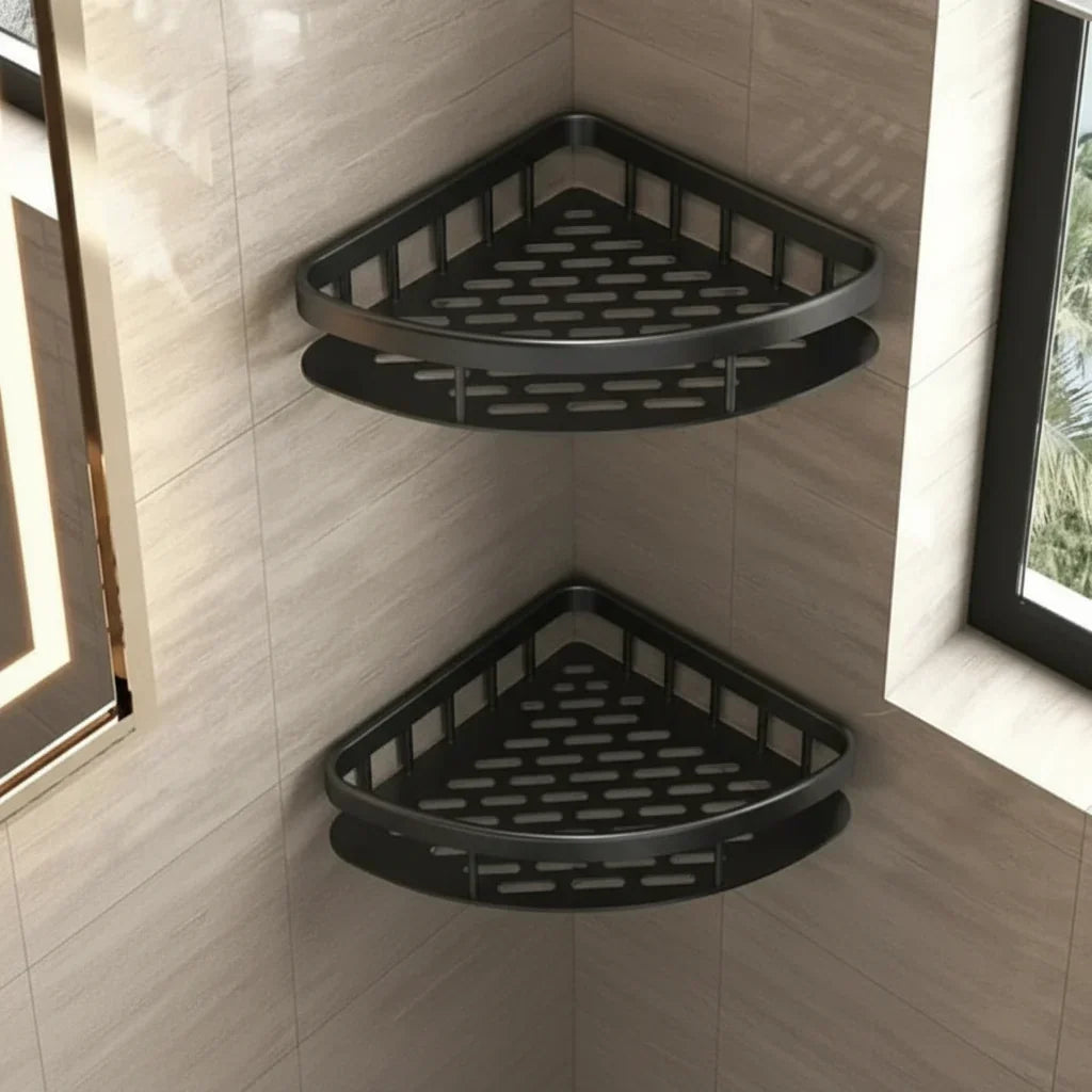 Estantería adhesiva para baño sin taladro, organizador de ducha de acero inoxidable para champú y jabón