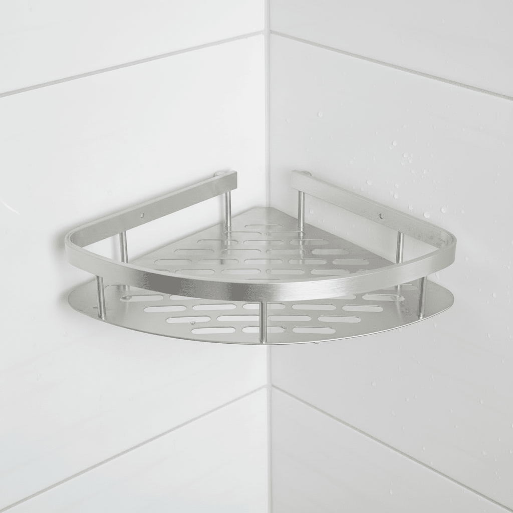 Estantería adhesiva para baño sin taladro, organizador de ducha de acero inoxidable para champú y jabón