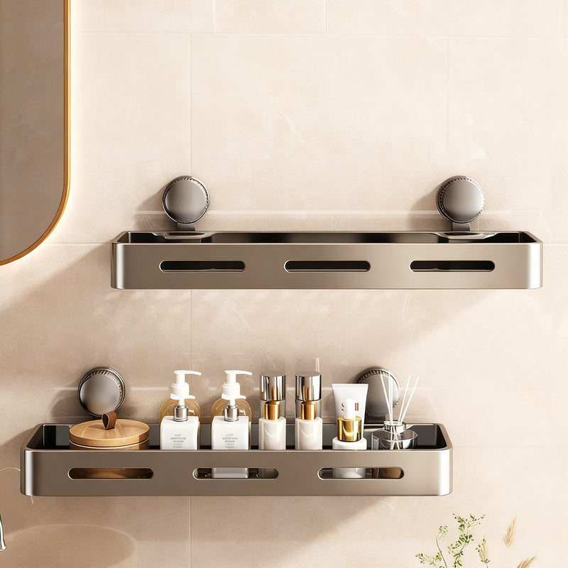 Estantería de baño con ventosas, montaje en pared