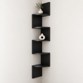 Estantería de esquina de pared moderna con diseño que ahorra espacio