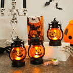 Farol de calabaza LED decorativo con luz parpadeante para Halloween a pilas