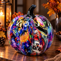 Figura decorativa de calabaza de resina