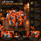 Figura decorativa de calabaza de resina