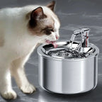 Fuente de agua para gatos con sensor de movimiento y sistema de filtración
