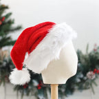 Gorro de Navidad de forro polar suave con ribete de piel sintética