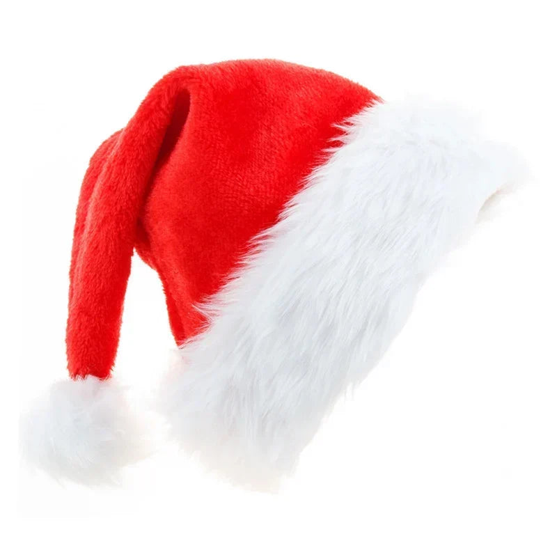 Gorro de Navidad de forro polar suave con ribete de piel sintética