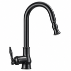 Grifo de cocina extraíble con rociador flexible y diseño abatible