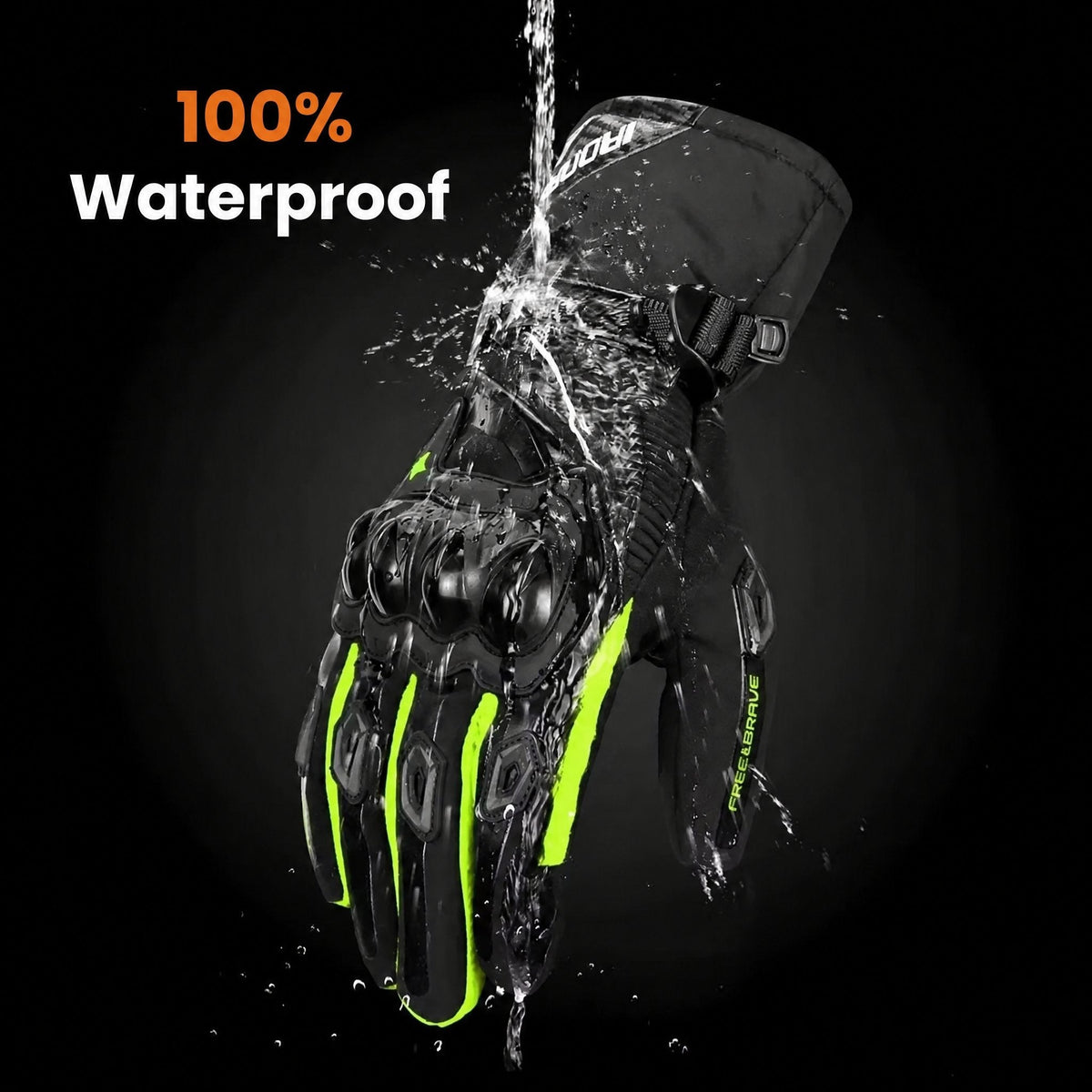 Guantes calefactables de invierno para moto - Diseño impermeable