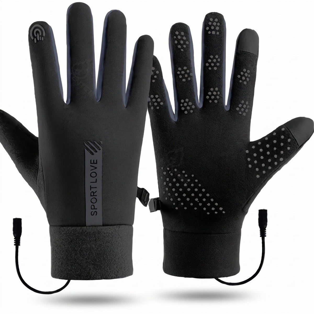 Guantes calefactables USB de doble lado con 3 niveles de calor y temporizador