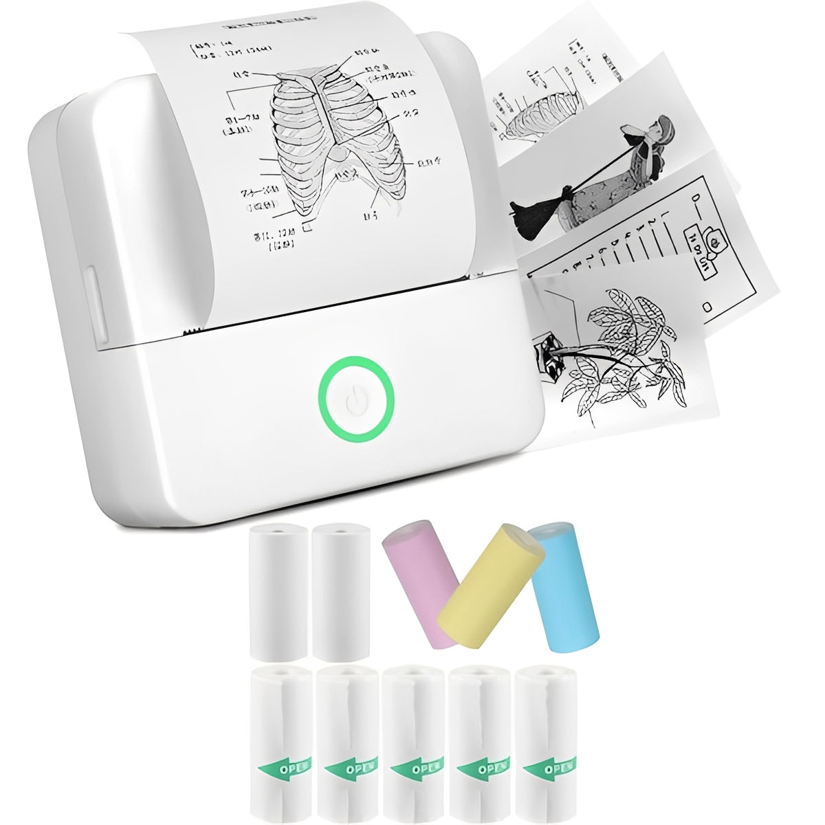 Impresora fotográfica portátil con Bluetooth - Creador de pegatinas térmicas sin tinta