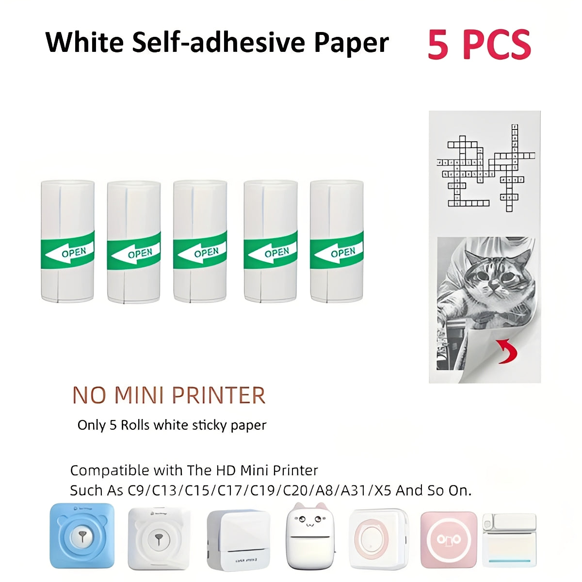 Impresora fotográfica portátil con Bluetooth - Creador de pegatinas térmicas sin tinta