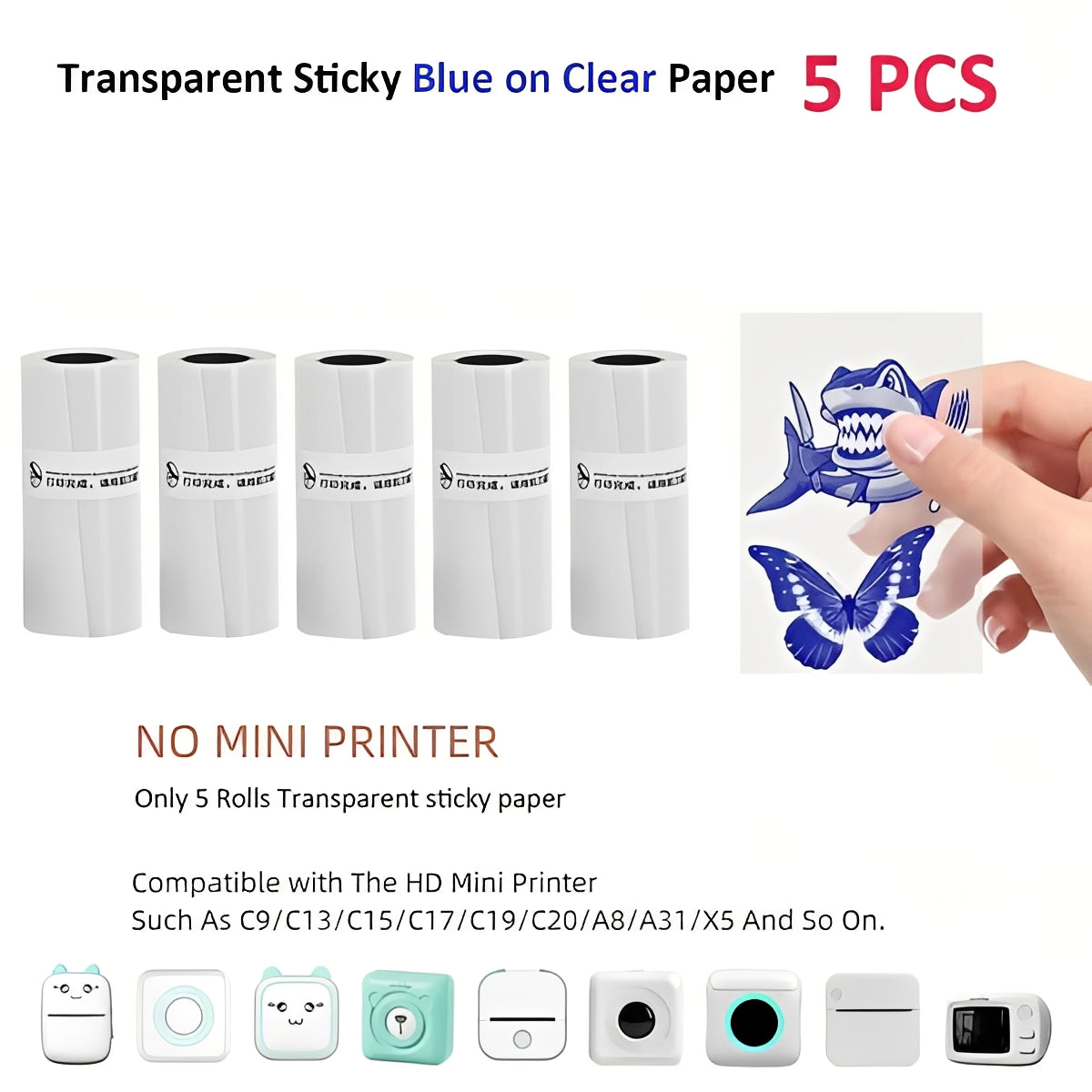 Impresora fotográfica portátil con Bluetooth - Creador de pegatinas térmicas sin tinta