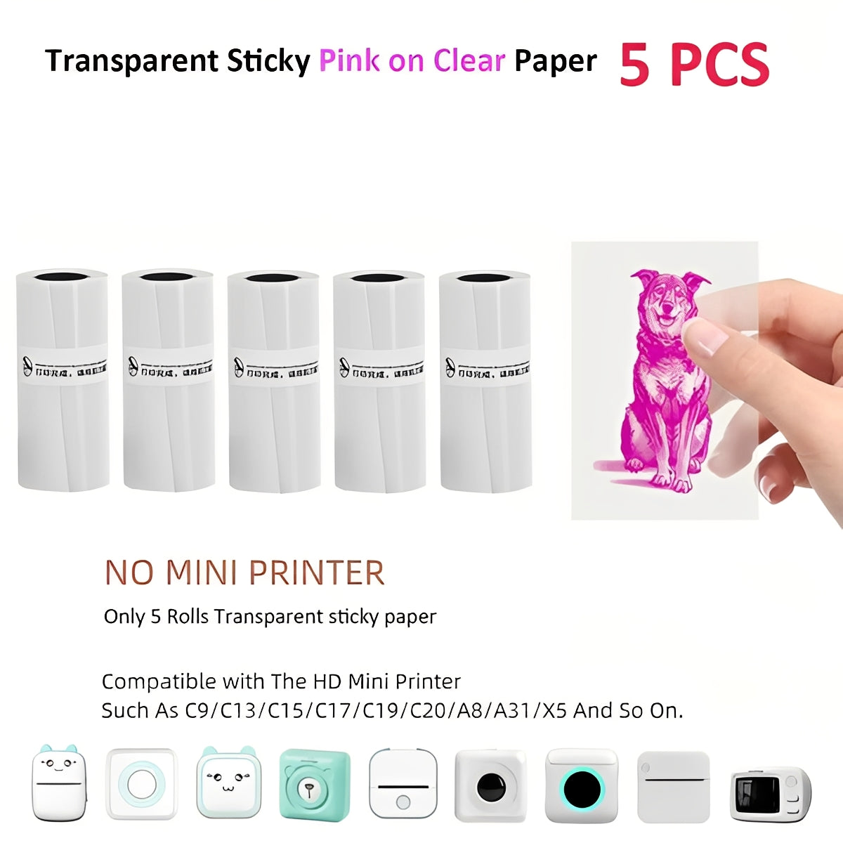 Impresora fotográfica portátil con Bluetooth - Creador de pegatinas térmicas sin tinta