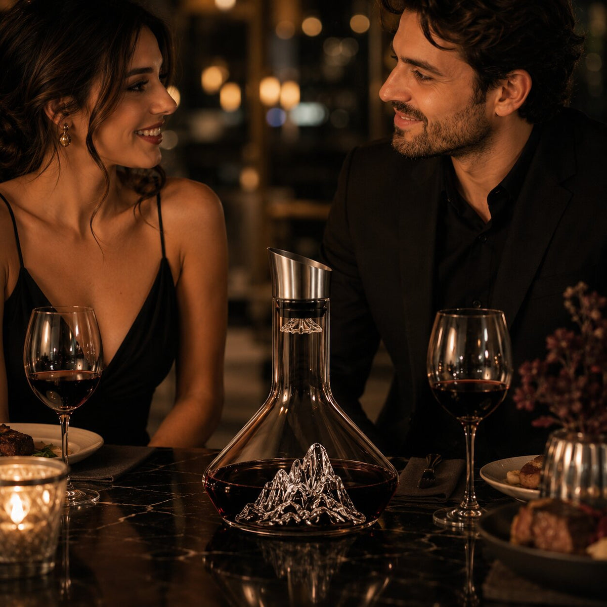 Jarra de vino de cristal con diseño iceberg | Eisbergkristall