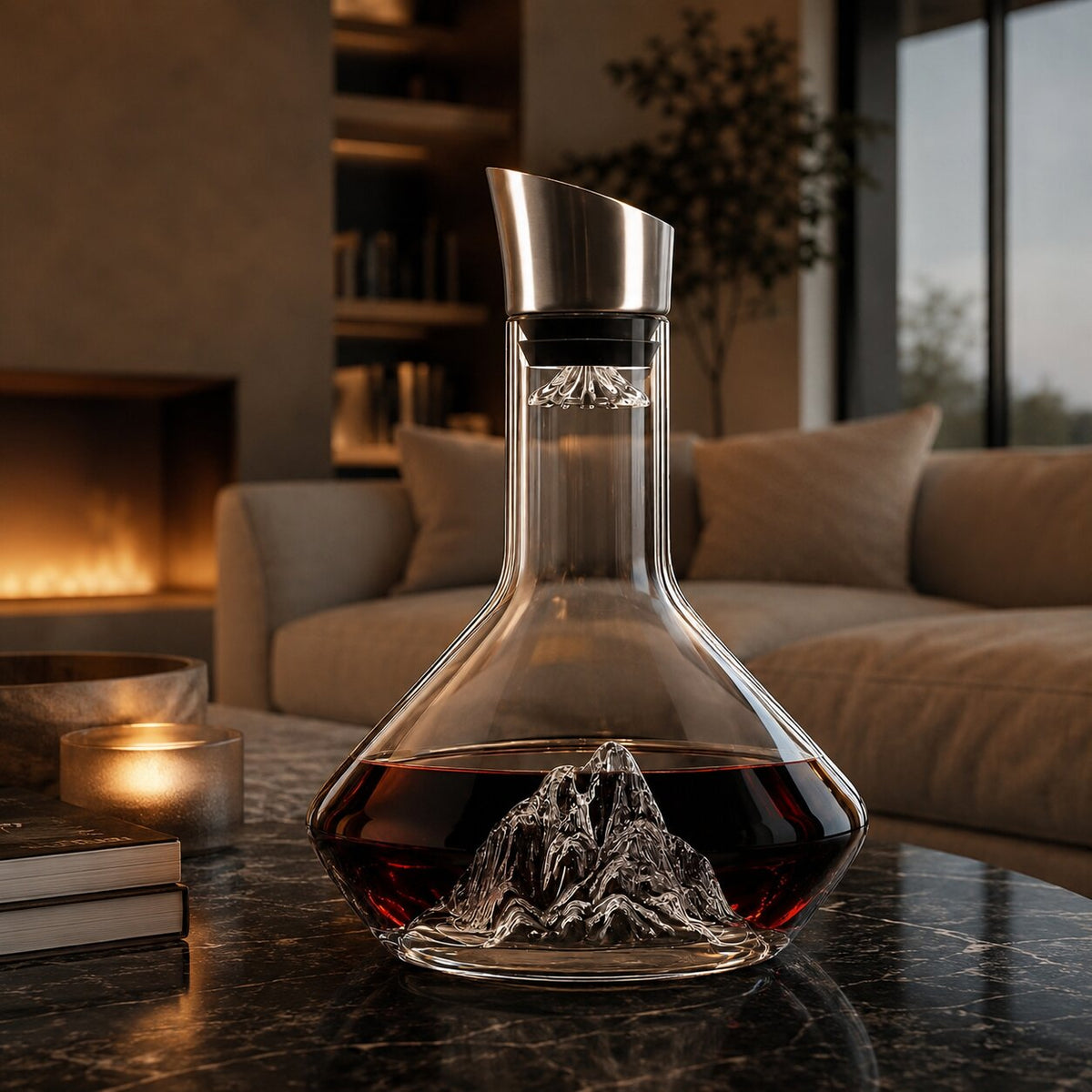 Jarra de vino de cristal con diseño iceberg | Eisbergkristall