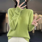Jersey de cachemir de cuello redondo para mujer - Estilo pullover