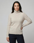 Jersey de cuello alto de cachemir suave para mujer