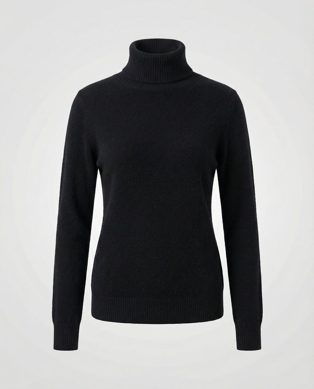 Jersey de cuello alto de cachemir suave para mujer