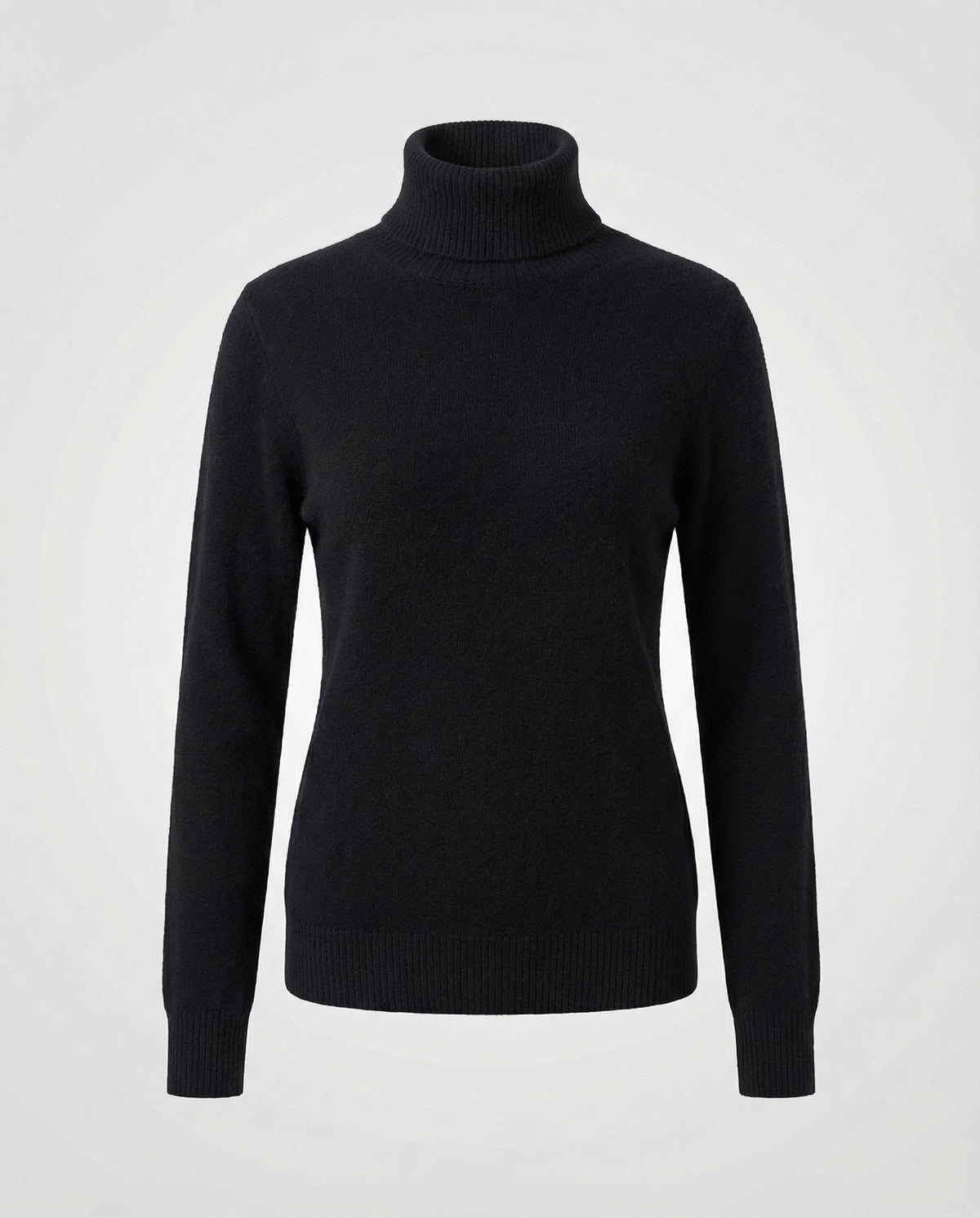 Jersey de cuello alto de cachemir suave para mujer