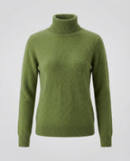 Jersey de cuello alto de cachemir suave para mujer
