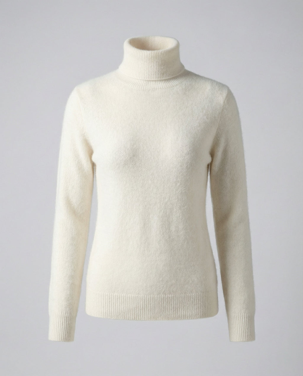 Jersey de cuello alto de cachemir suave para mujer