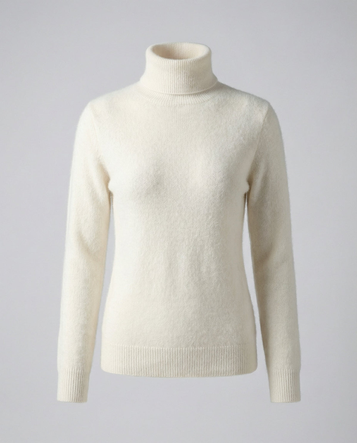 Jersey de cuello alto de cachemir suave para mujer