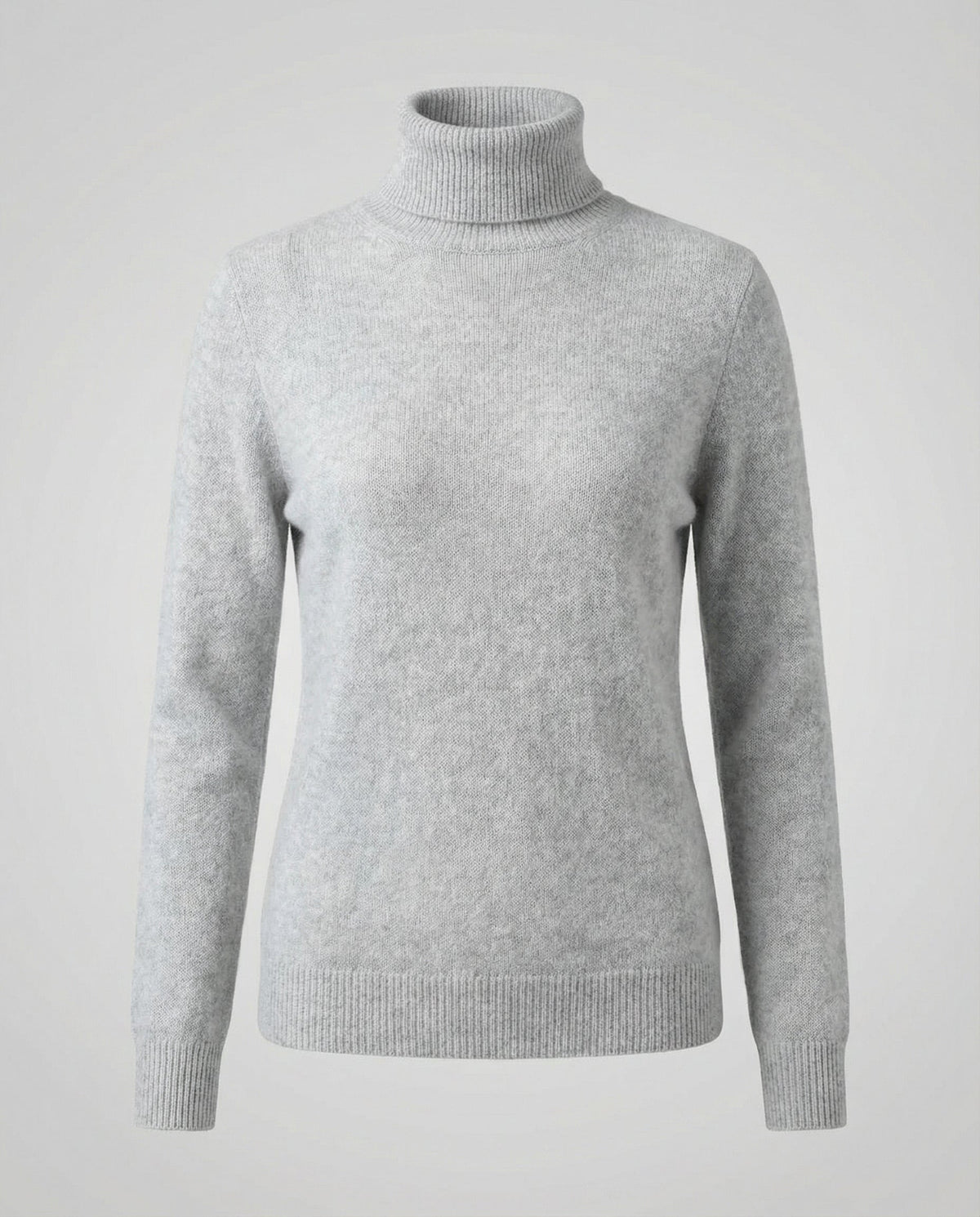 Jersey de cuello alto de cachemir suave para mujer