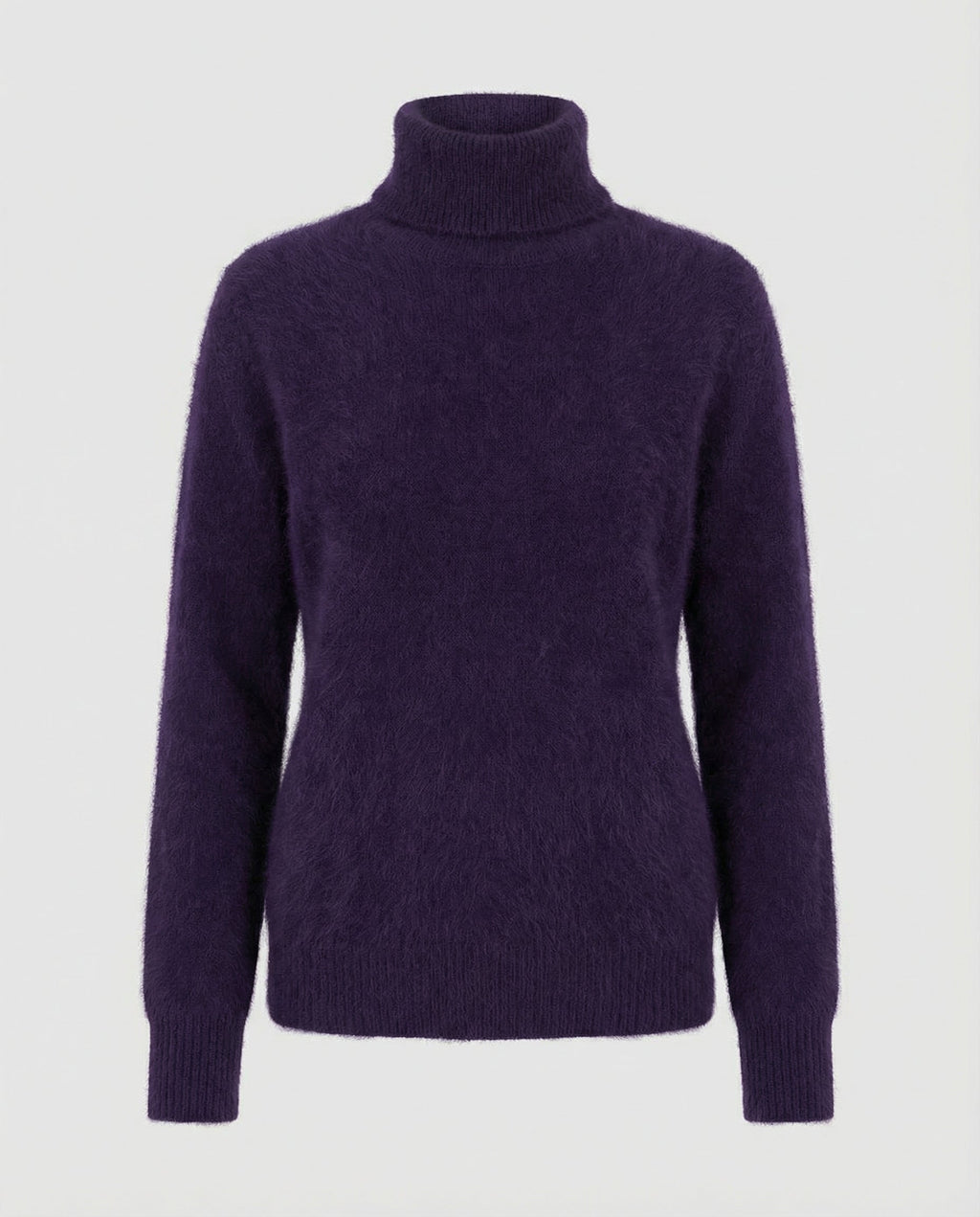 Jersey de cuello alto de cachemir suave para mujer