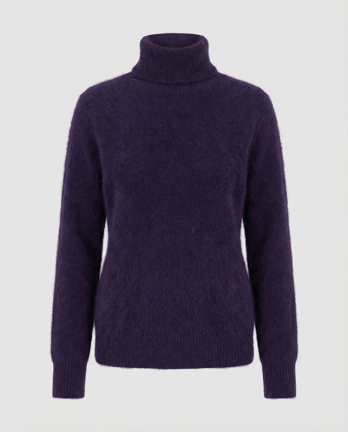 Jersey de cuello alto de cachemir suave para mujer