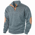 Jersey de punto con cuello alto y botonadura para hombre