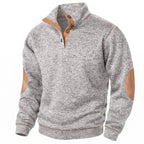 Jersey de punto con cuello alto y botonadura para hombre