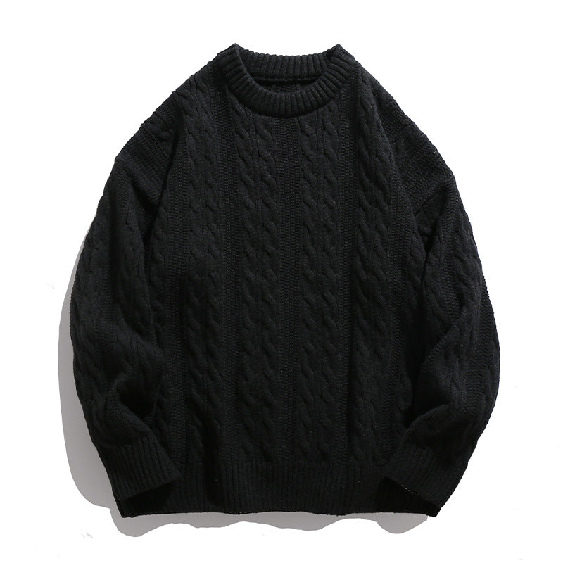 Jersey unisex de punto trenzado con corte holgado y bajo acanalado