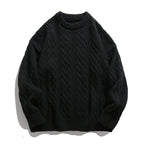 Jersey unisex de punto trenzado con corte holgado y bajo acanalado