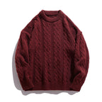 Jersey unisex de punto trenzado con corte holgado y bajo acanalado