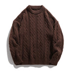 Jersey unisex de punto trenzado con corte holgado y bajo acanalado