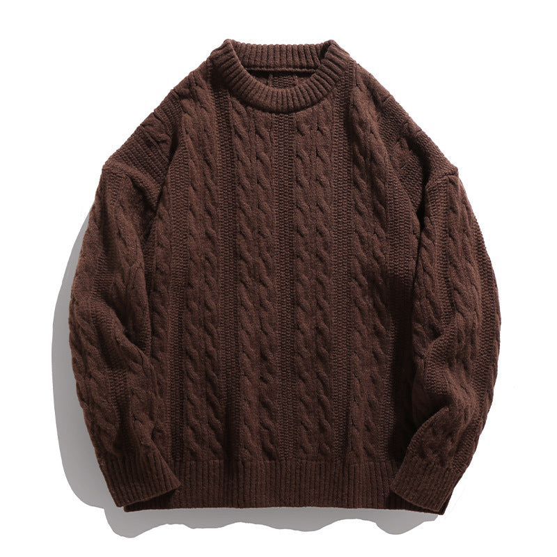 Jersey unisex de punto trenzado con corte holgado y bajo acanalado