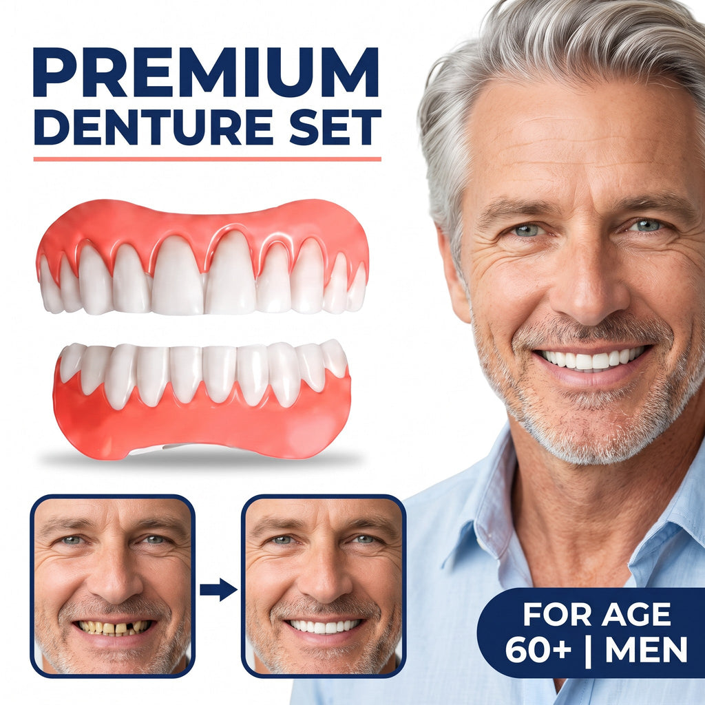 Juego de dentaduras de grado médico moldeables por calor (superior e inferior)