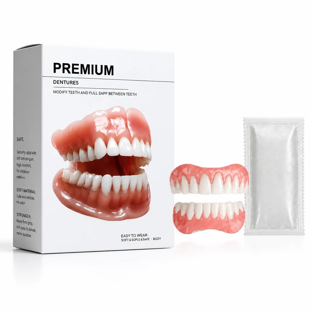 Juego de dentaduras de grado médico moldeables por calor (superior e inferior)