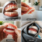 Juego de dentaduras de grado médico moldeables por calor (superior e inferior)