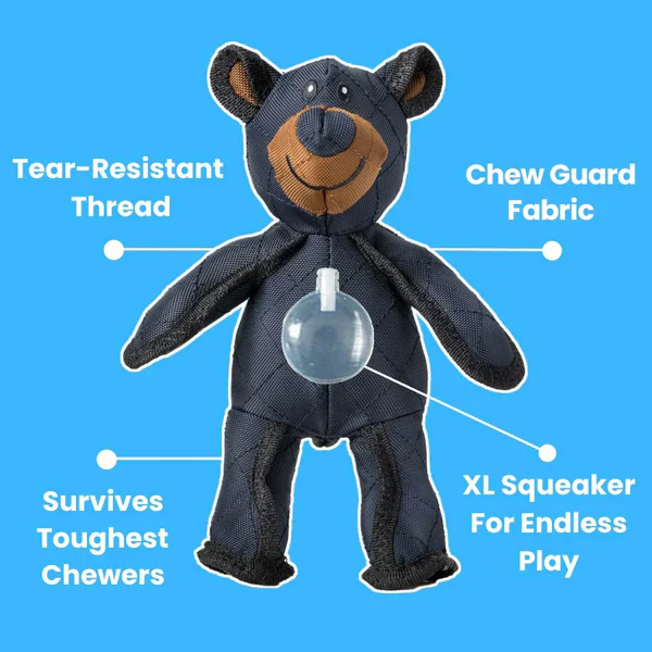 Juguete ultraresistente para perros mordedores intensos - Diseño de oso reforzado