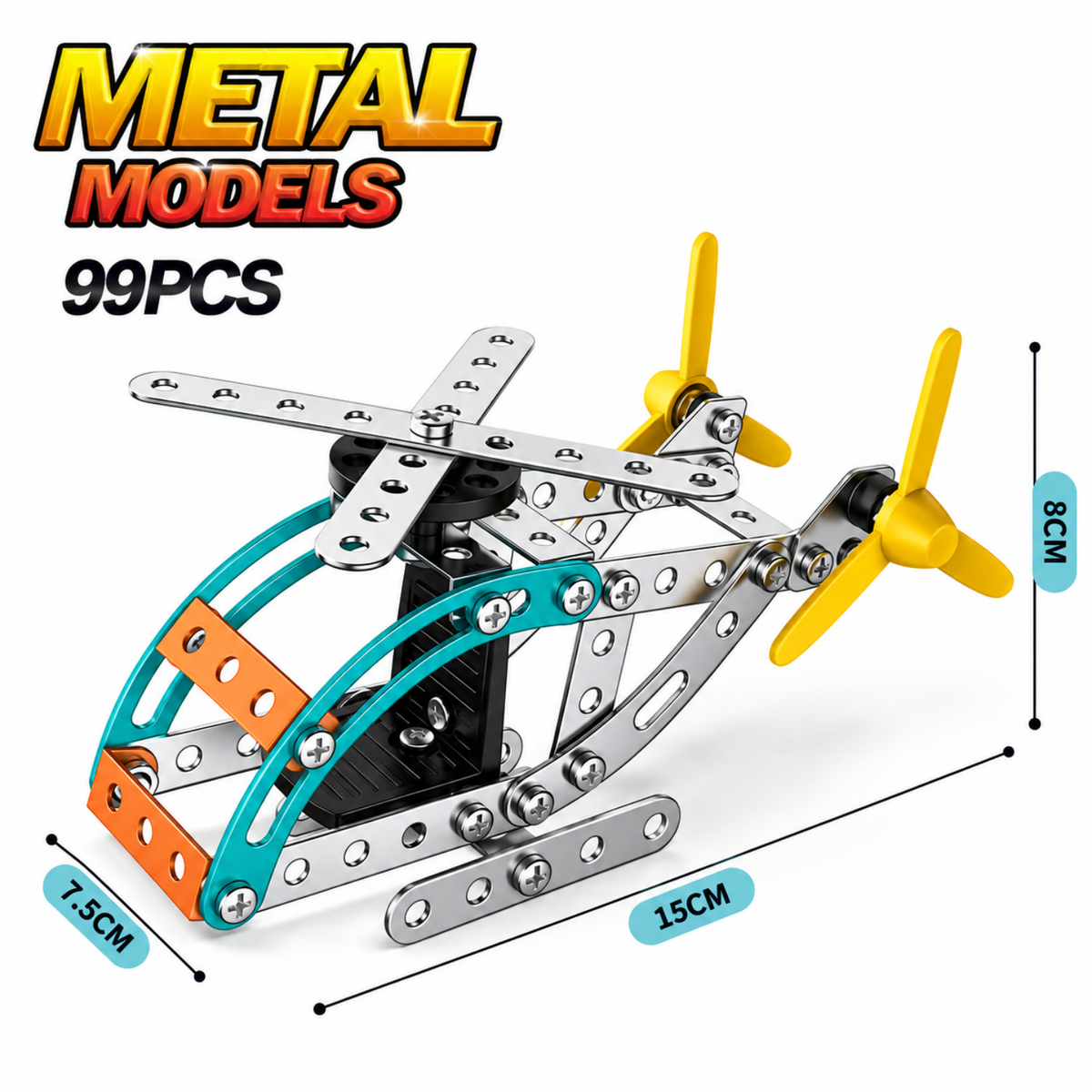 Kit de Construcción de Vehículo Metálico DIY – Montaje con Tornillos y Tuercas