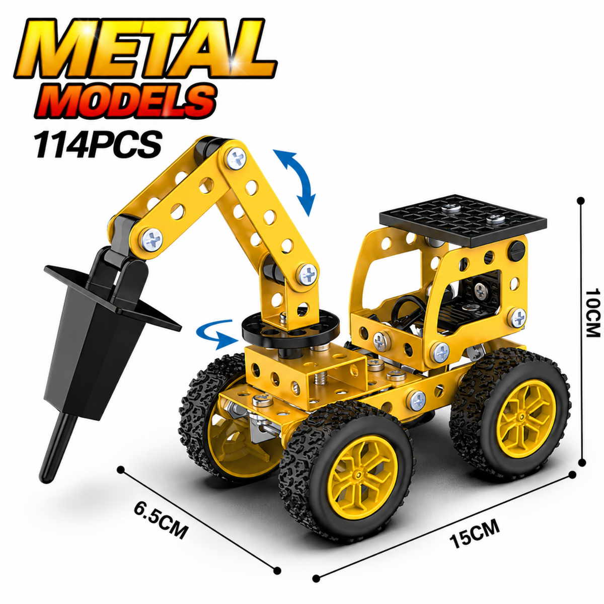 Kit de Construcción de Vehículo Metálico DIY – Montaje con Tornillos y Tuercas