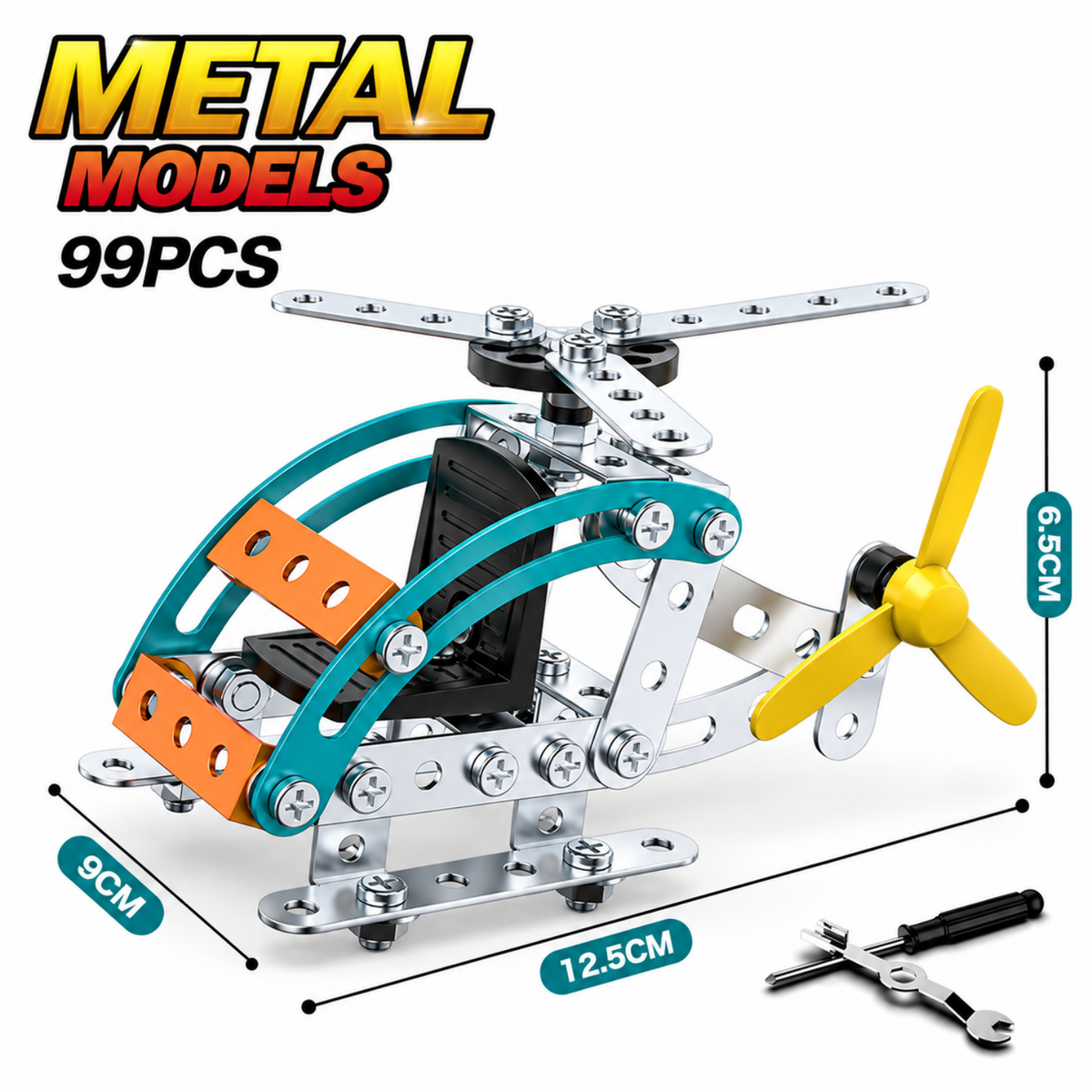 Kit de Construcción de Vehículo Metálico DIY – Montaje con Tornillos y Tuercas