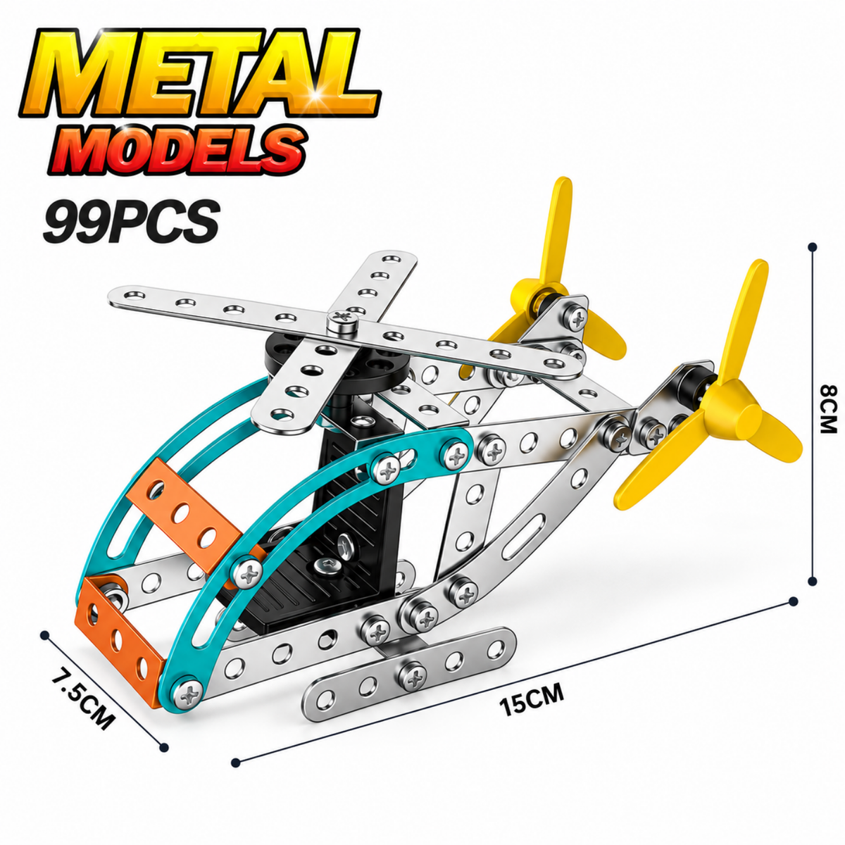 Kit de Construcción de Vehículo Metálico DIY – Montaje con Tornillos y Tuercas