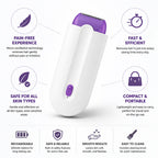 Kit de depilación con micro-oscilación suave sin dolor recargable y portátil